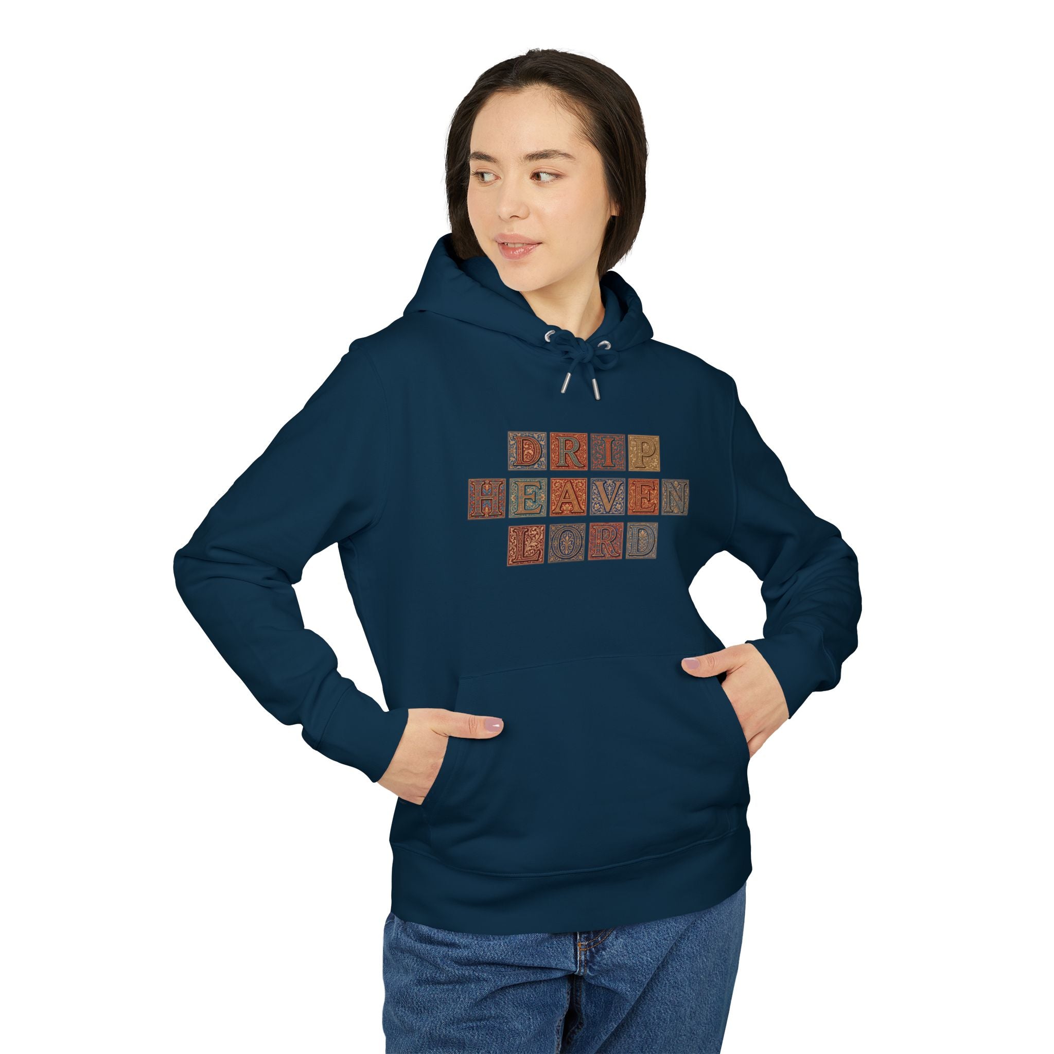 Drip Heaven Lord - Manuscript Letterpress Tile Hoodie