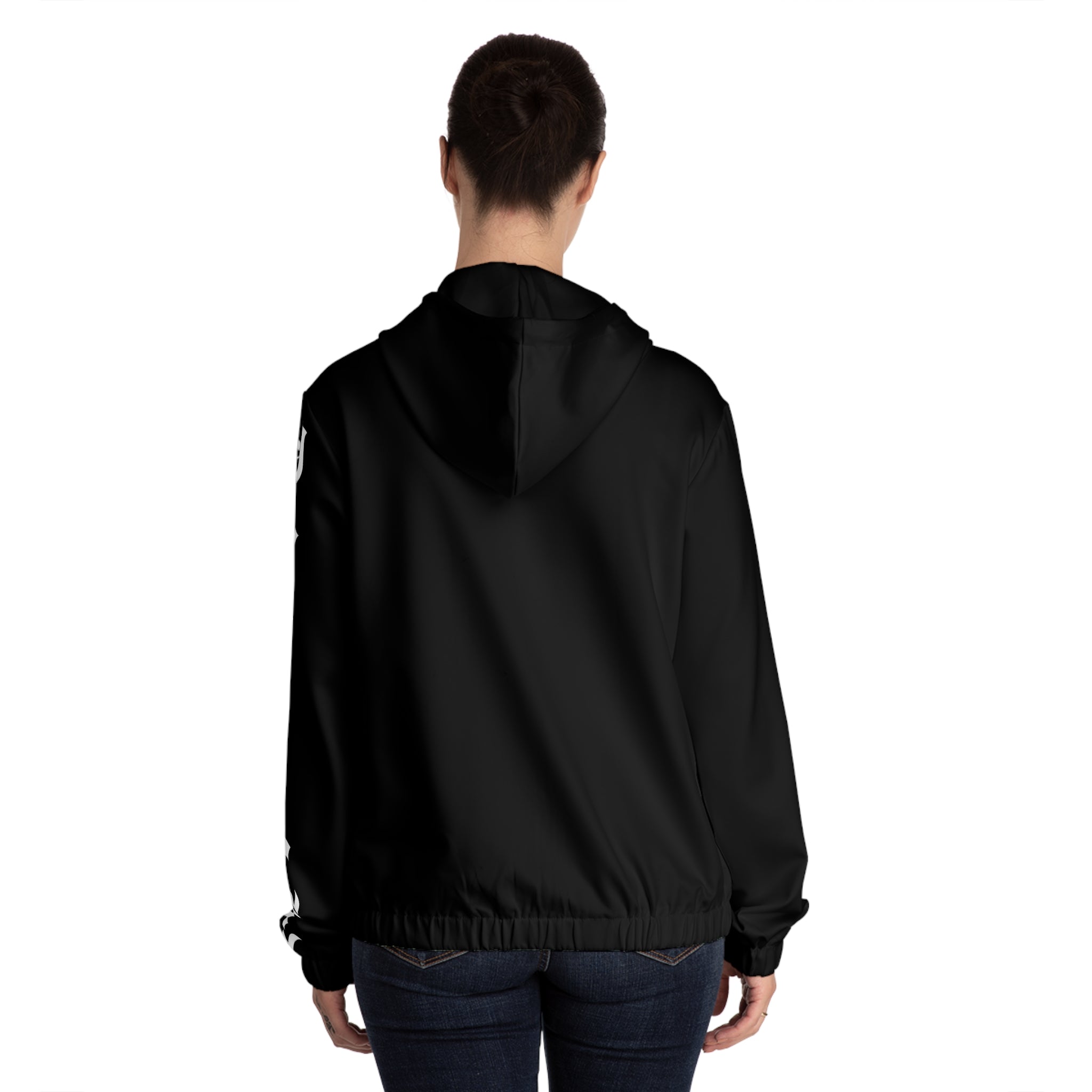 Drip Heaven Lord – Gothic Script Women’s Full‑Zip Hoodie (Black)