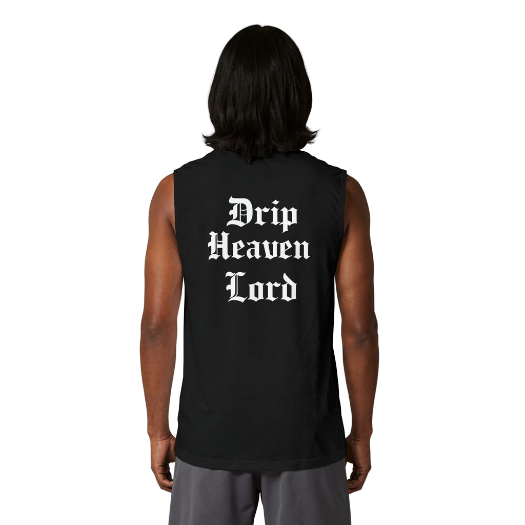 Drip Heaven Lord – Gothic Script Unisex Muscle Tank