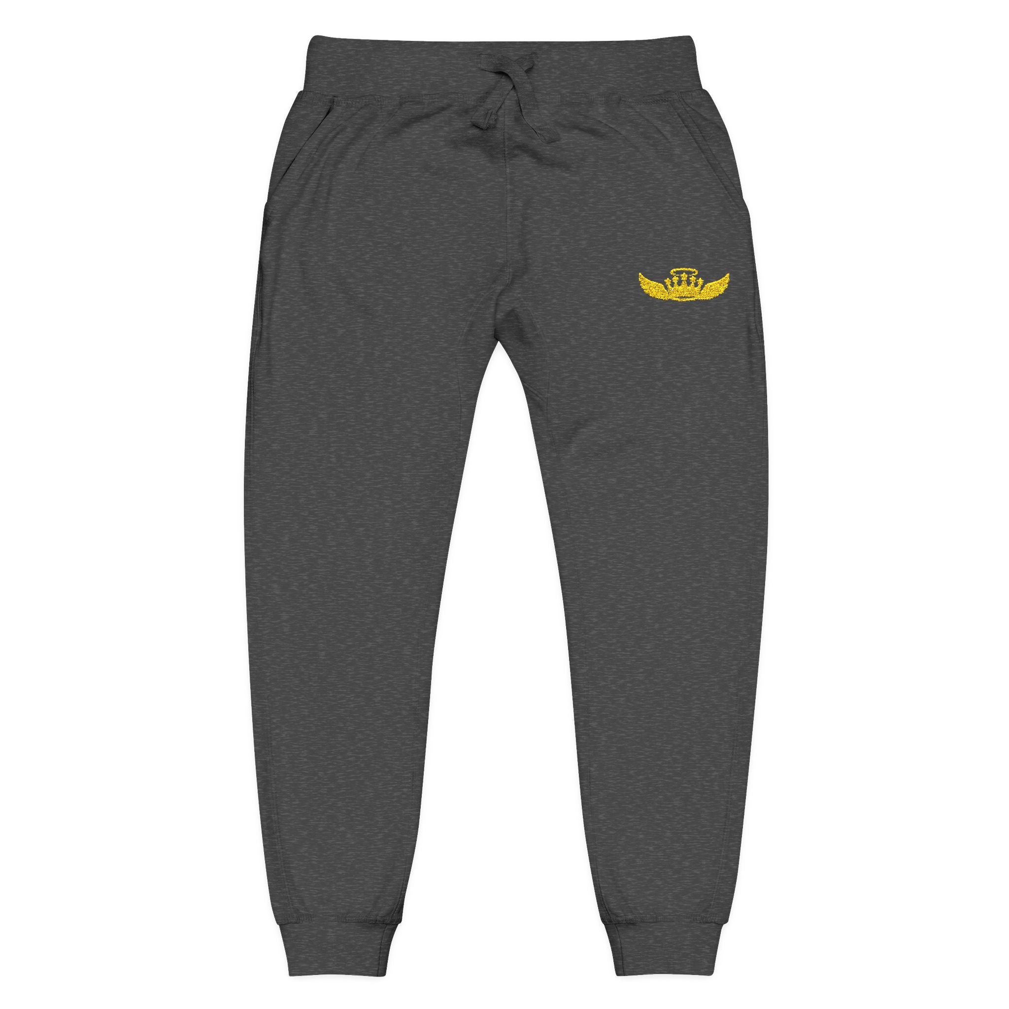 Drip Heaven Lord – Women’s Crown & Wings Fleece Sweatpants (Embroidered Logo)