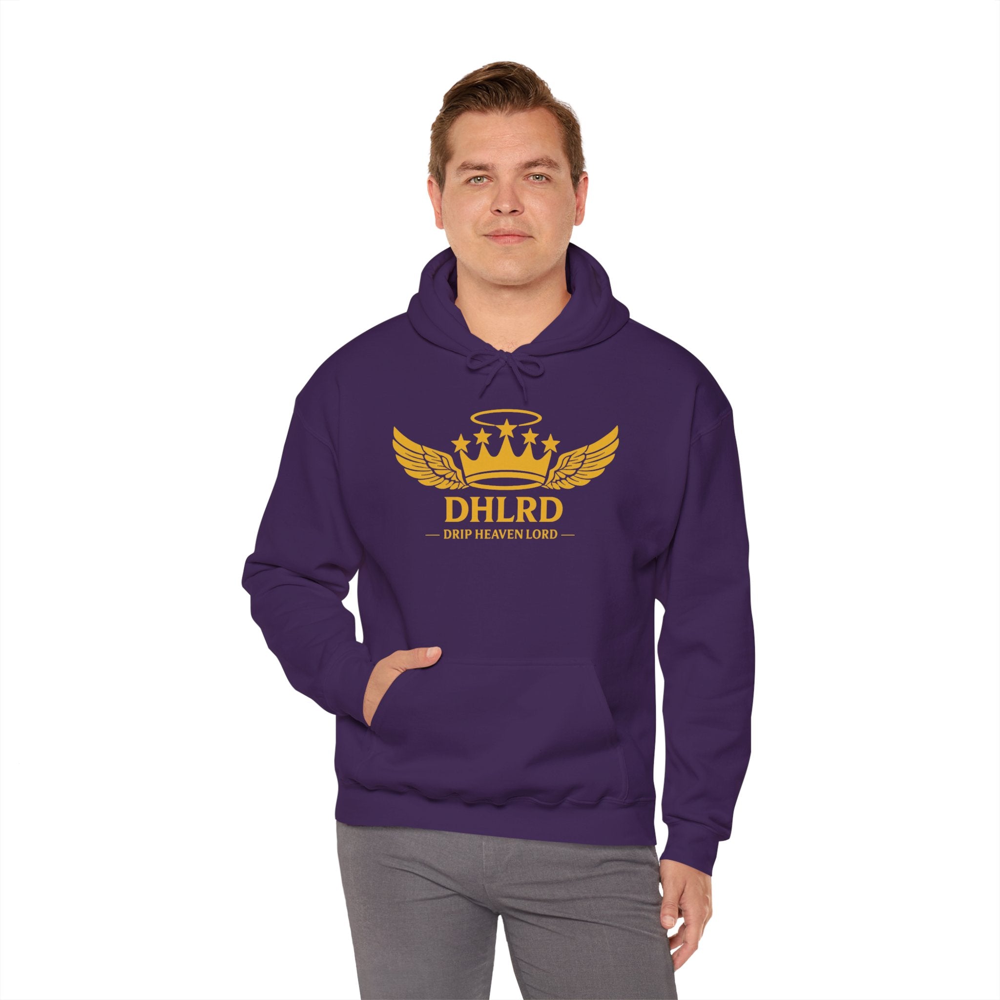 Drip Heaven Lord – Crown & Wings Logo Hoodie (Multiple Colors Available)