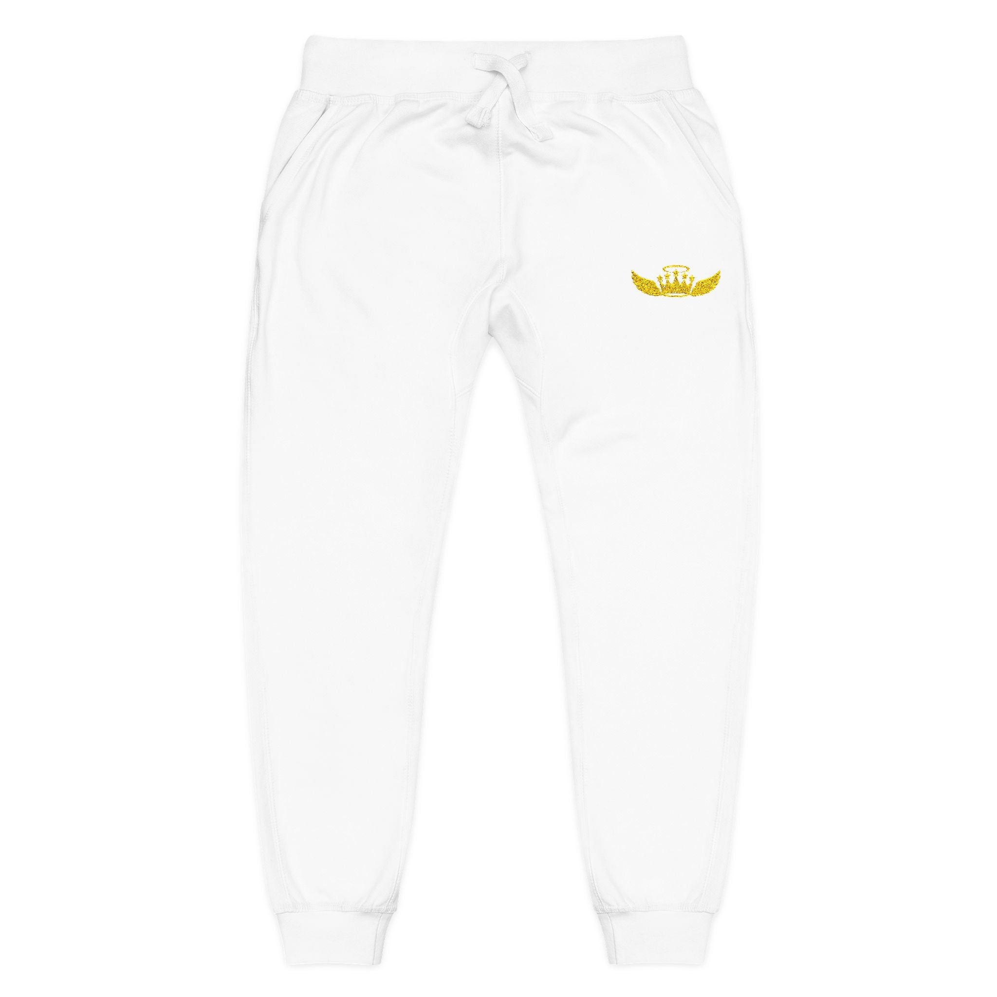 Drip Heaven Lord – Women’s Crown & Wings Fleece Sweatpants (Embroidered Logo)