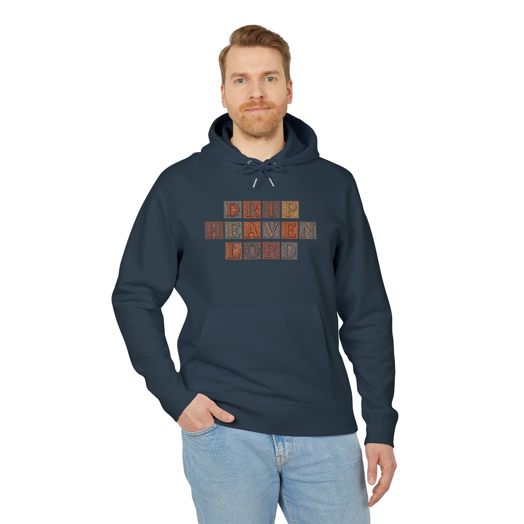Drip Heaven Lord - Manuscript Letterpress Tile Hoodie