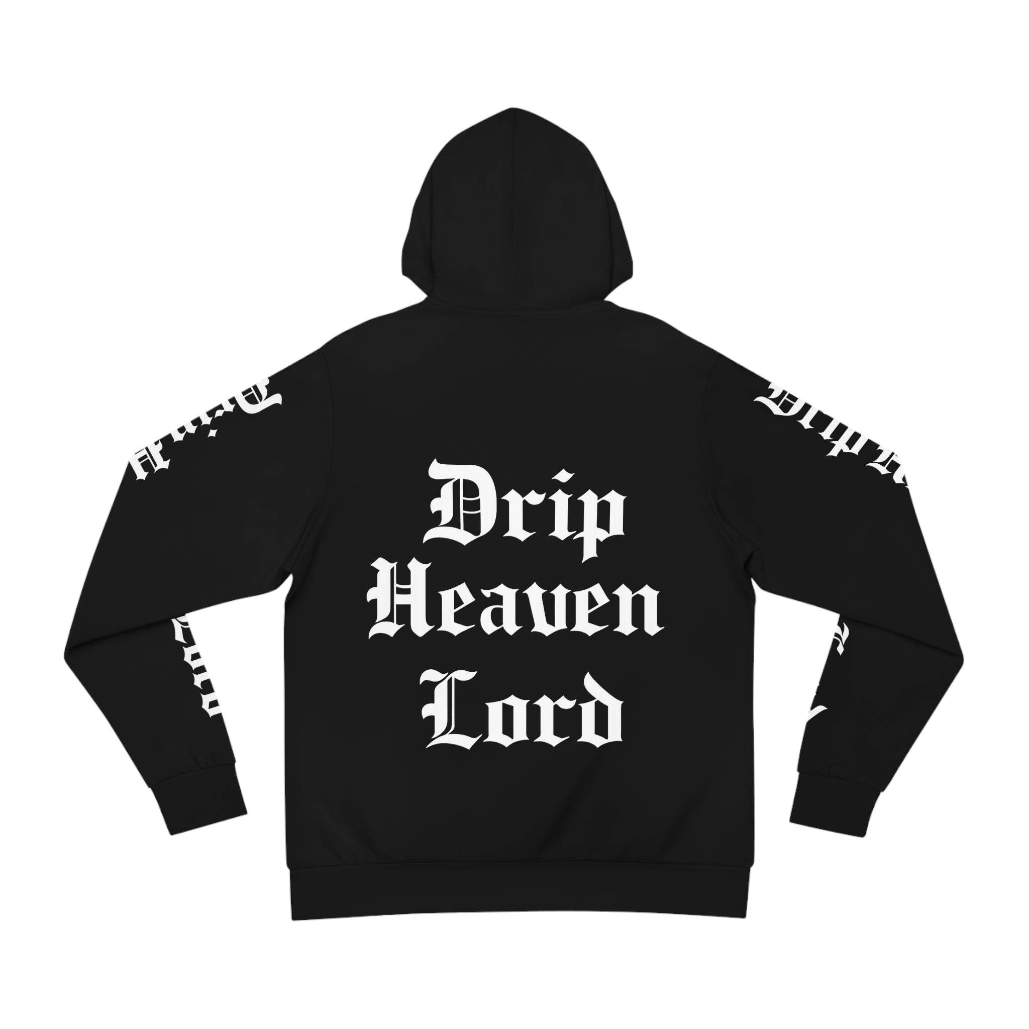 Drip Heaven Lord – Gothic Script Hoodie (Black)