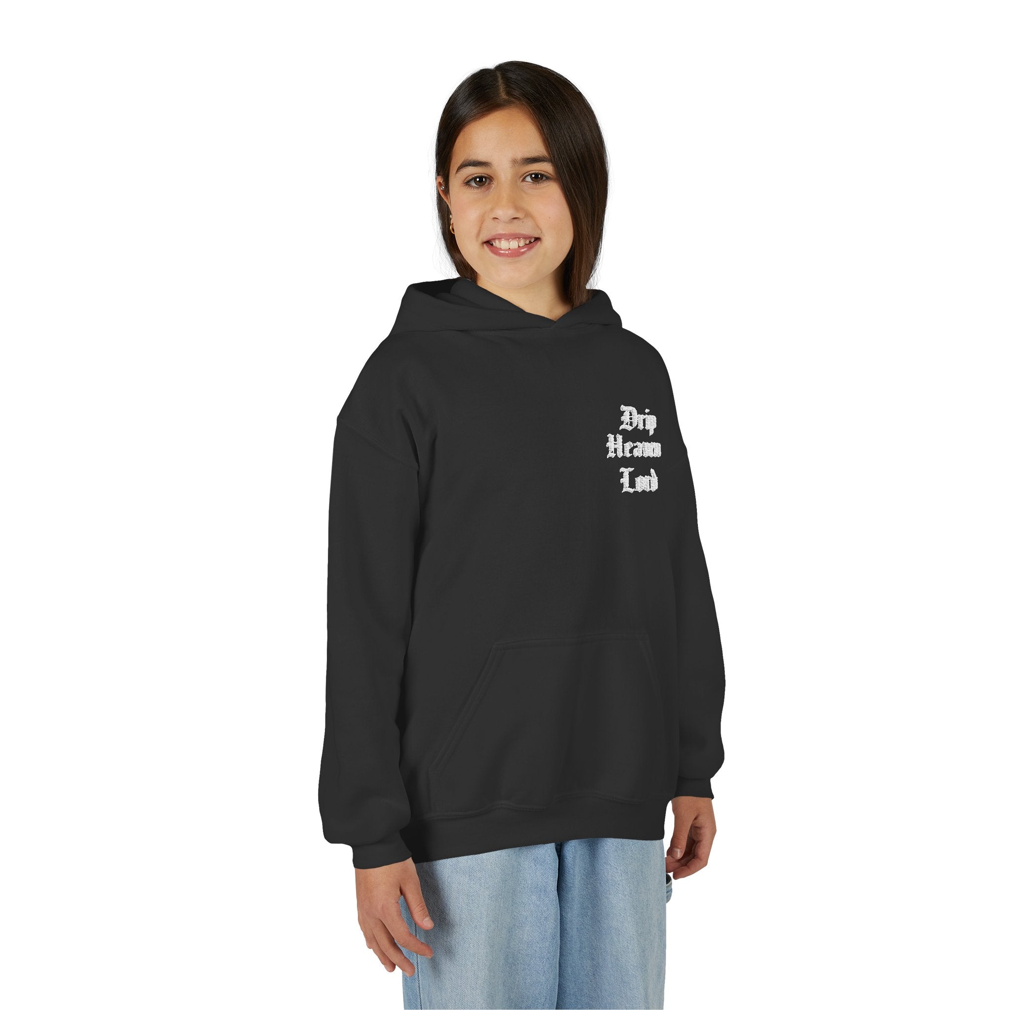 Drip Heaven Lord – Gothic Script Youth Hoodie