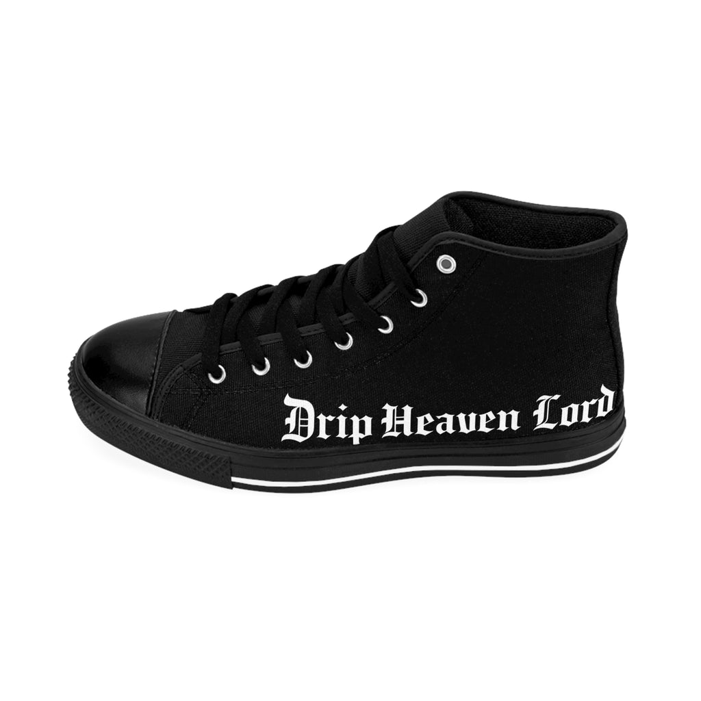 Drip Heaven Lord – Gothic Script High‑Top Classic Sneakers