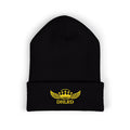 Drip Heaven Lord – Crown & Wings Embroidered Beanie | 12” Cuffed, Hypoallergenic Acrylic
