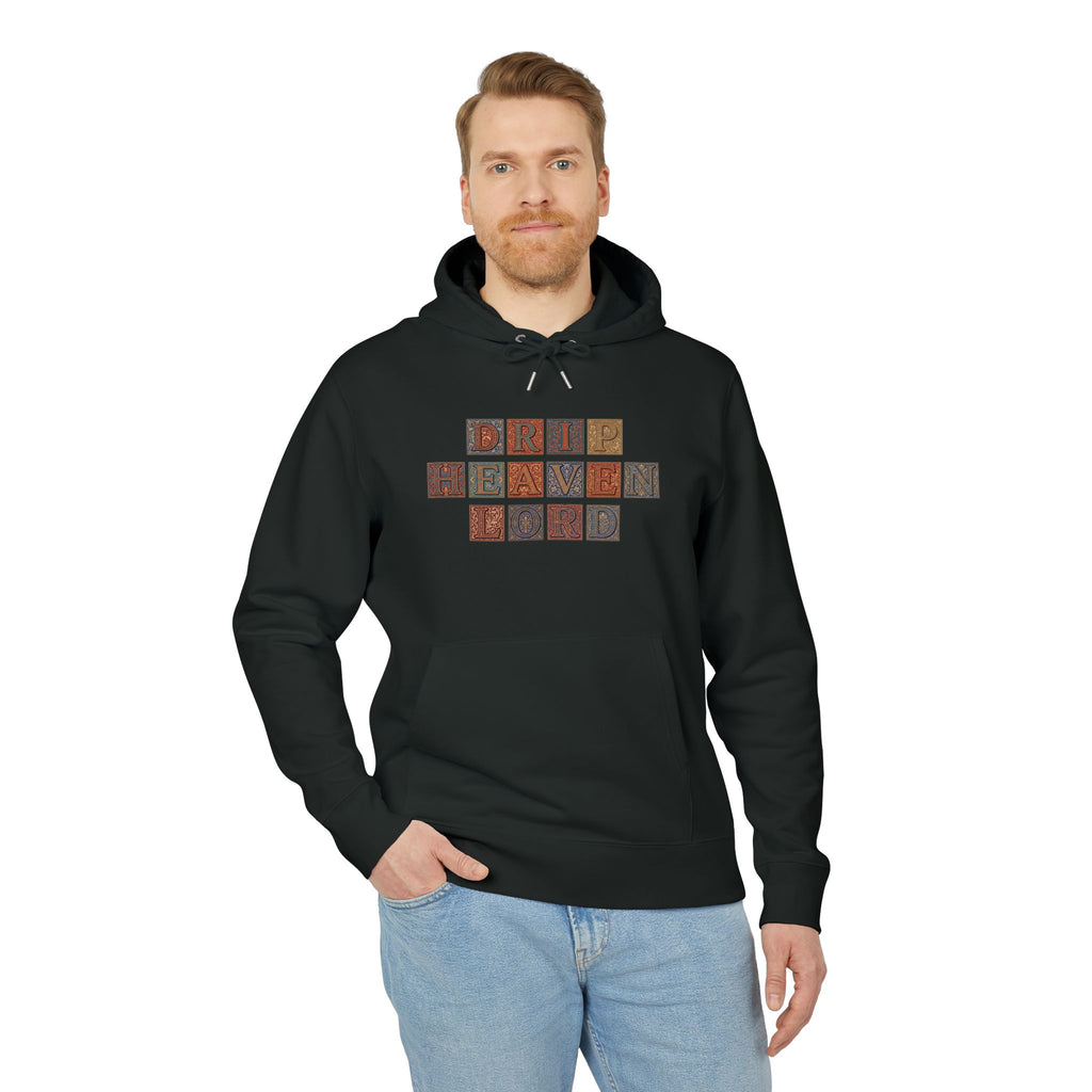 Drip Heaven Lord - Manuscript Letterpress Tile Hoodie
