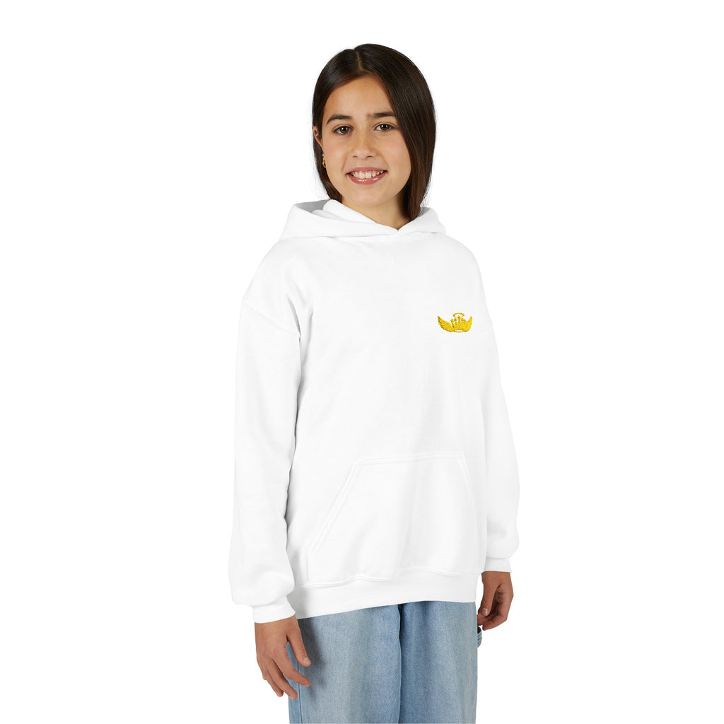 Drip Heaven Lord – Girls’ Crown & Wings Youth Hoodie