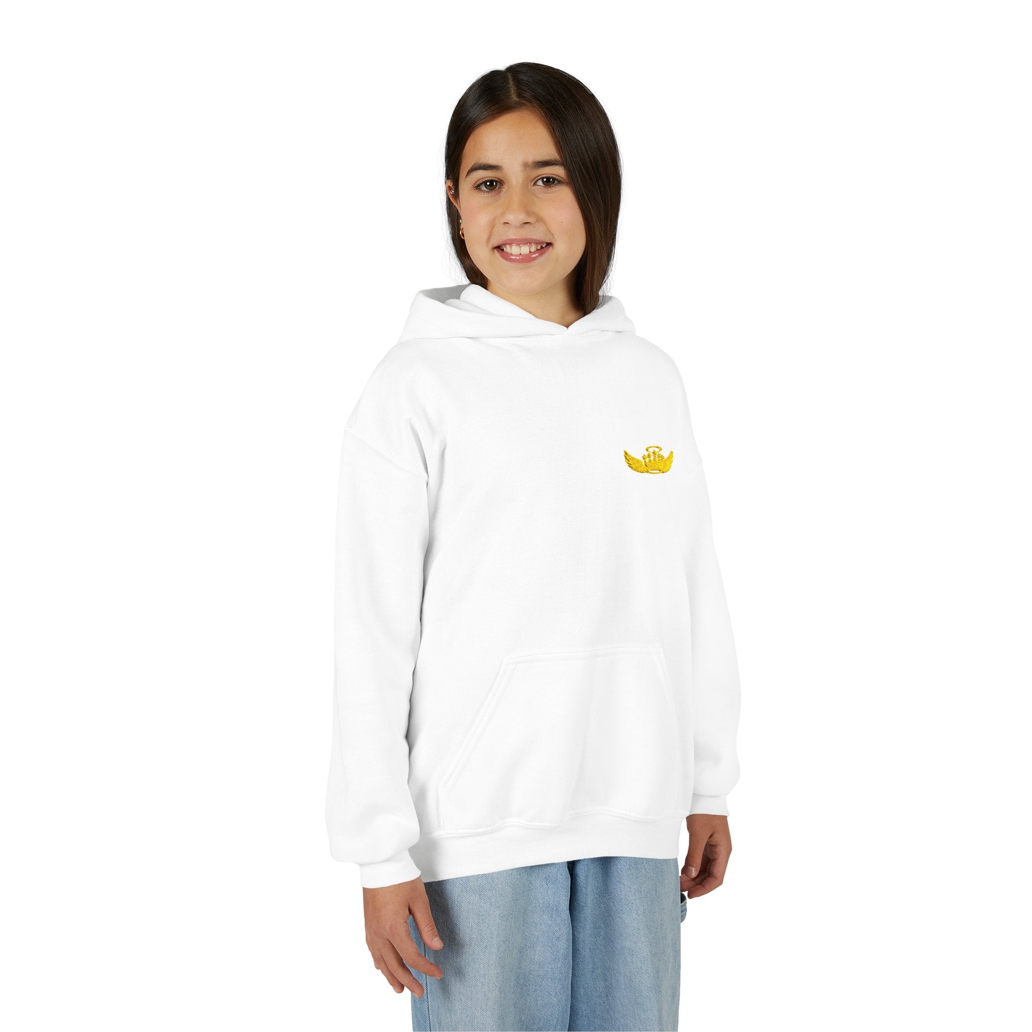 Drip Heaven Lord – Girls’ Crown & Wings Youth Hoodie
