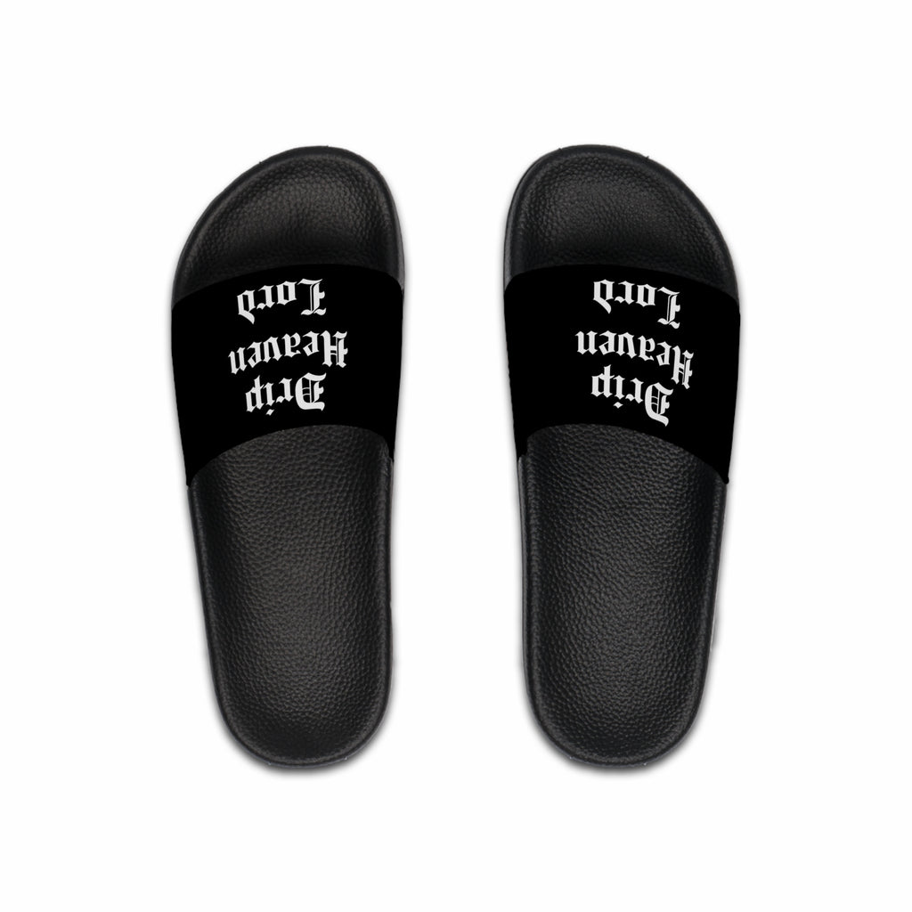 Drip Heaven Lord – Gothic Script Men’s Slide Sandals