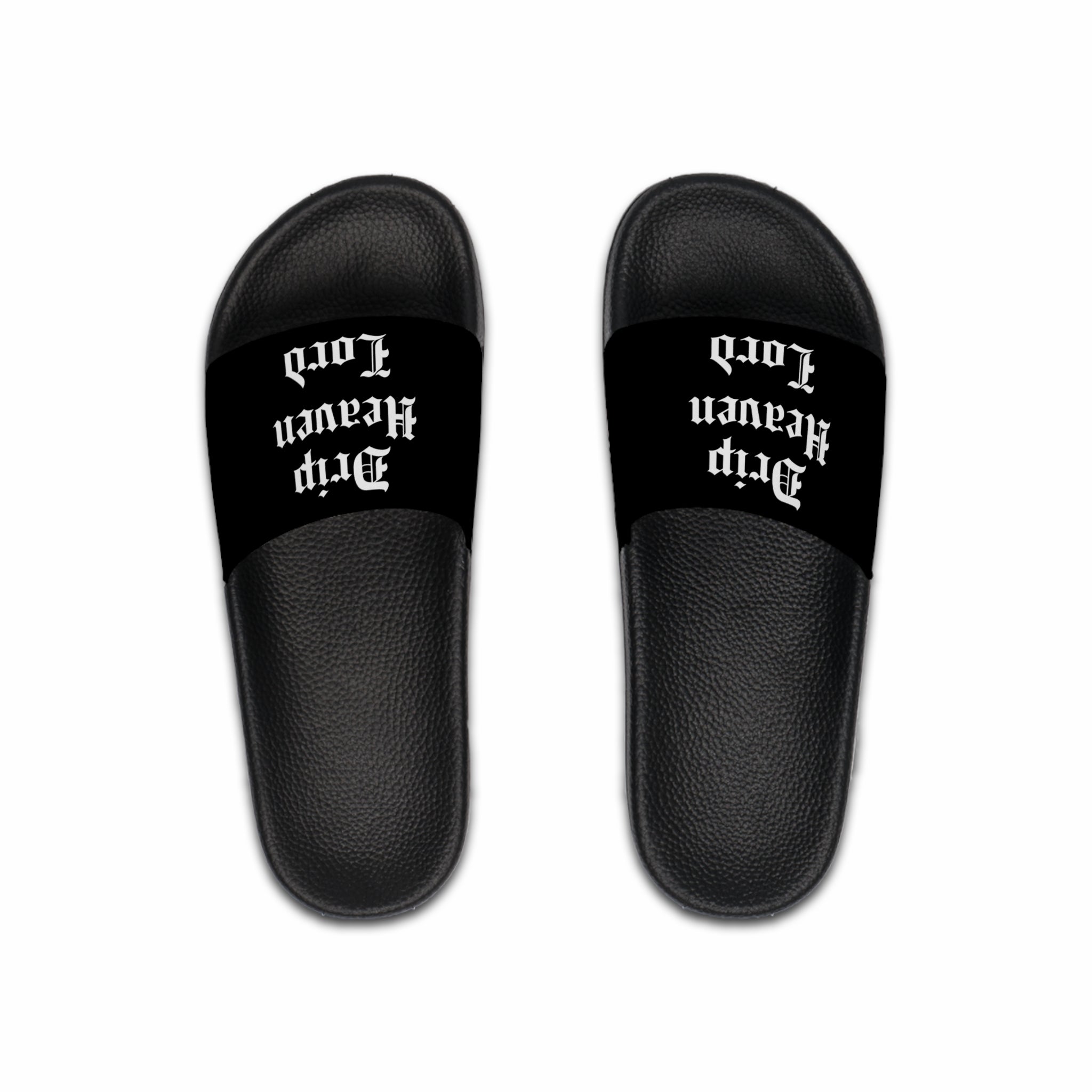 Drip Heaven Lord – Gothic Script Men’s Slide Sandals