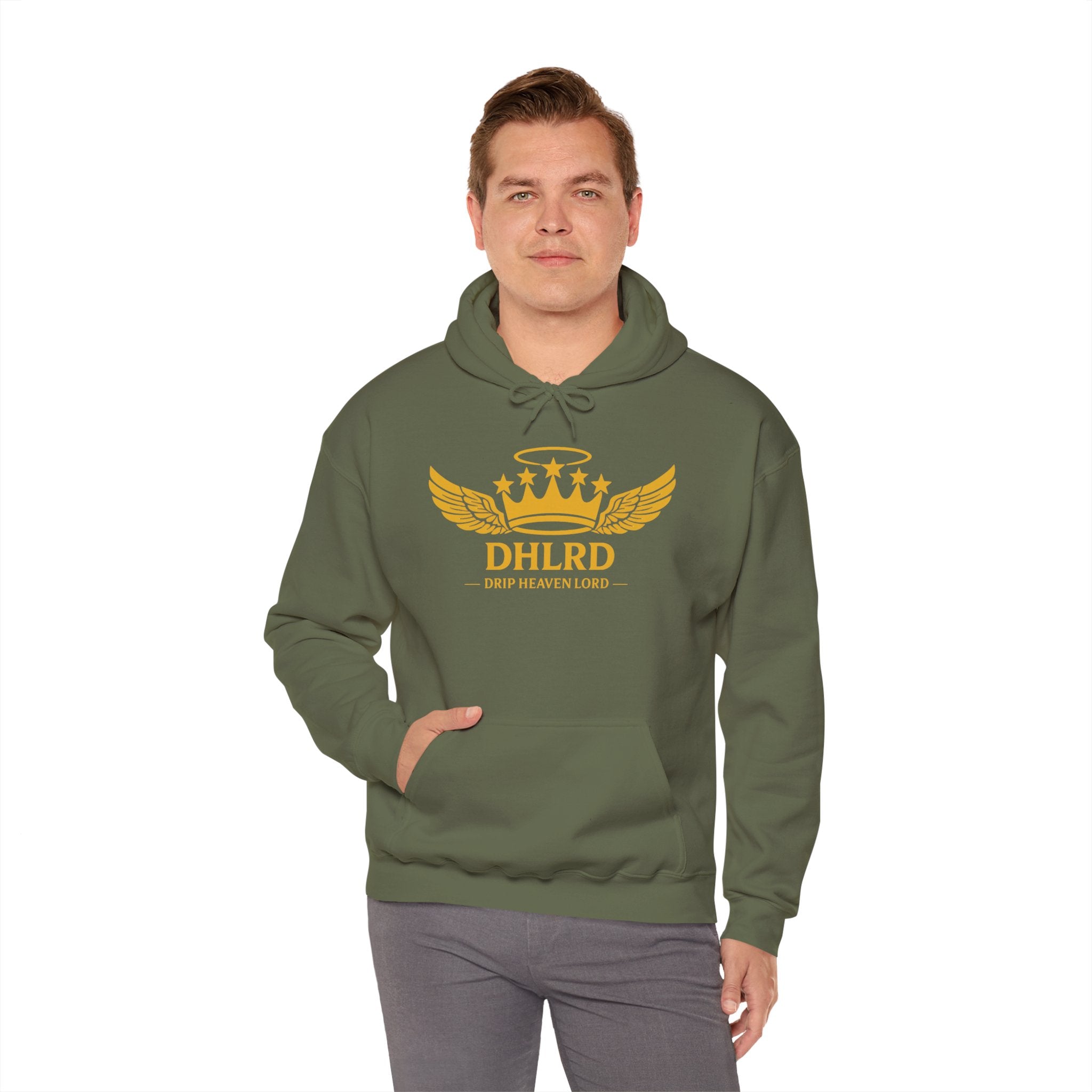 Drip Heaven Lord – Crown & Wings Logo Hoodie (Multiple Colors Available)