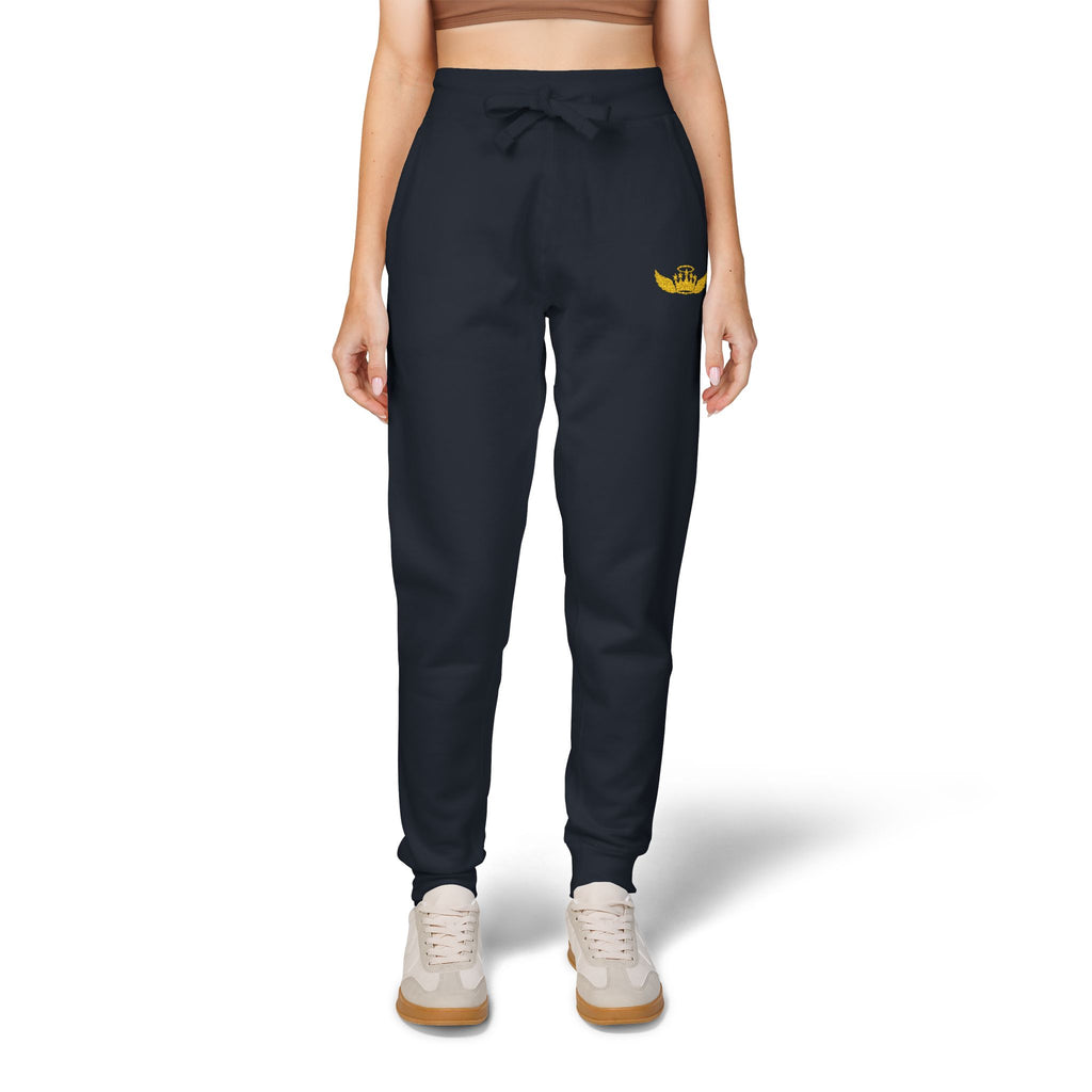 Drip Heaven Lord – Women’s Crown & Wings Fleece Sweatpants (Embroidered Logo)