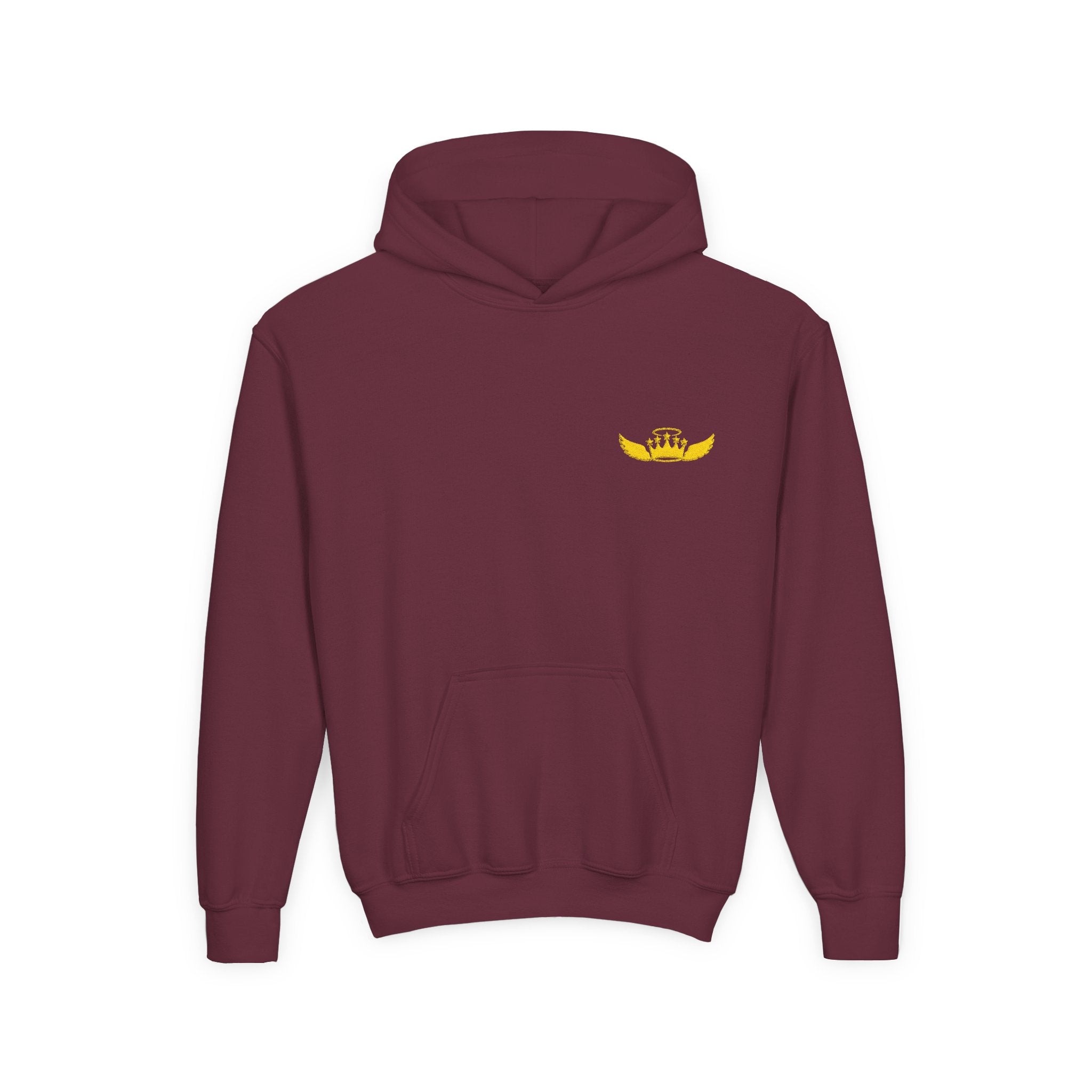 Drip Heaven Lord – Girls’ Crown & Wings Youth Hoodie