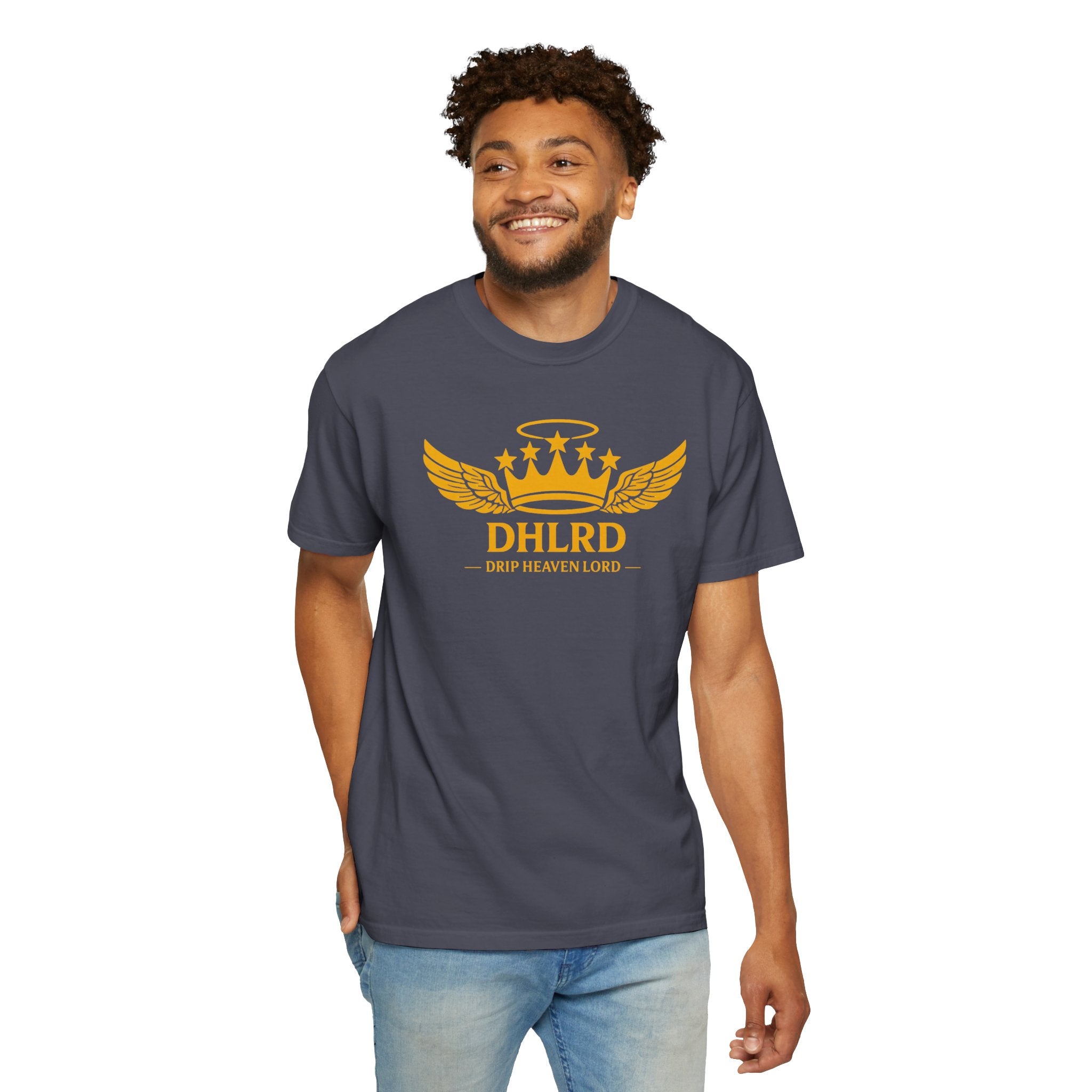 Drip Heaven Lord – Crown & Wings Logo Tee