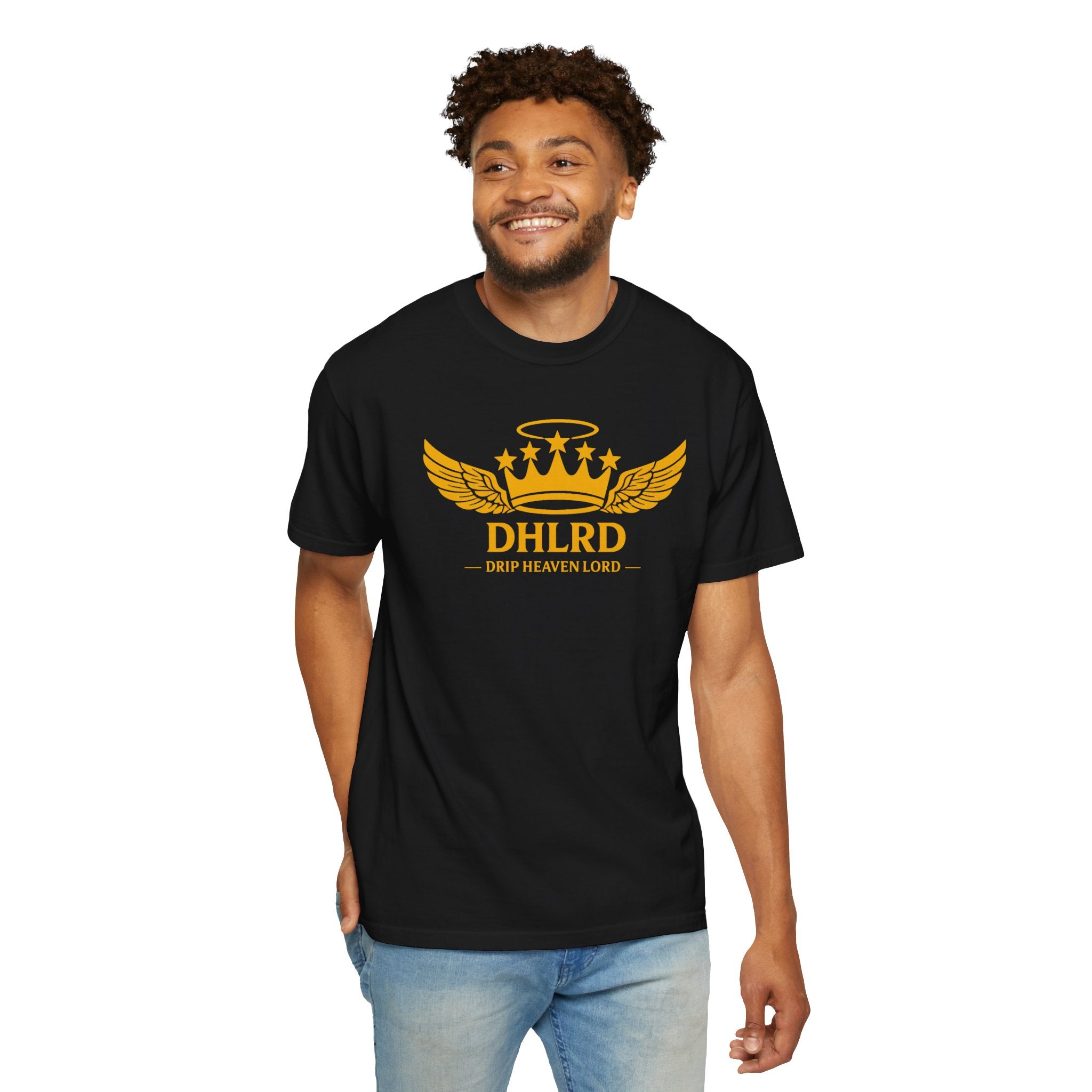 Drip Heaven Lord – Crown & Wings Logo Tee