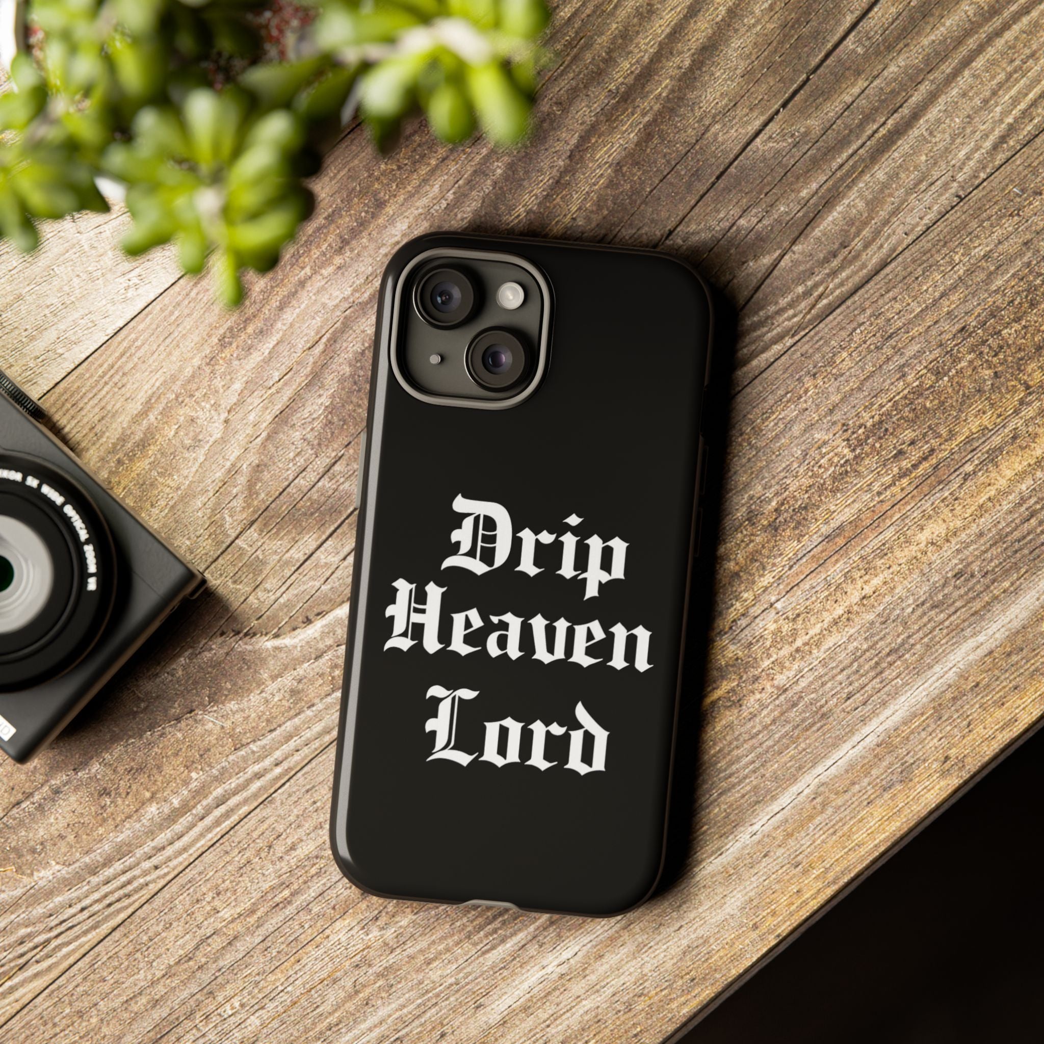 Drip Heaven Lord – Gothic Script Protective Phone Case