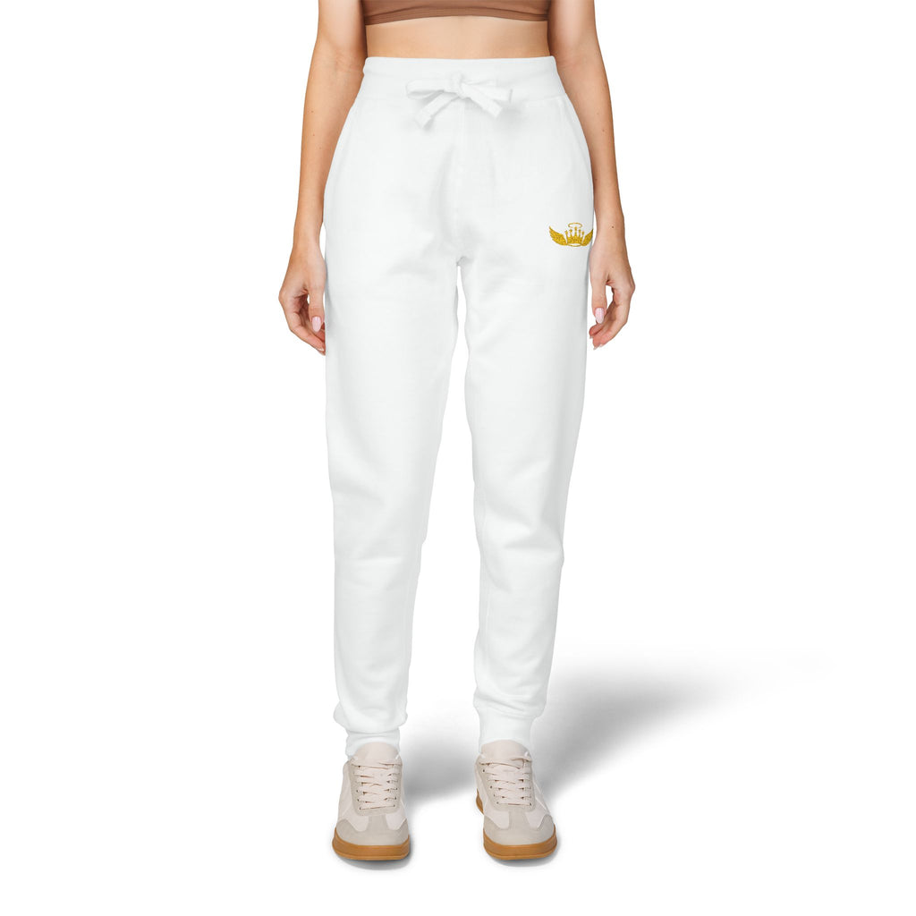 Drip Heaven Lord – Women’s Crown & Wings Fleece Sweatpants (Embroidered Logo)