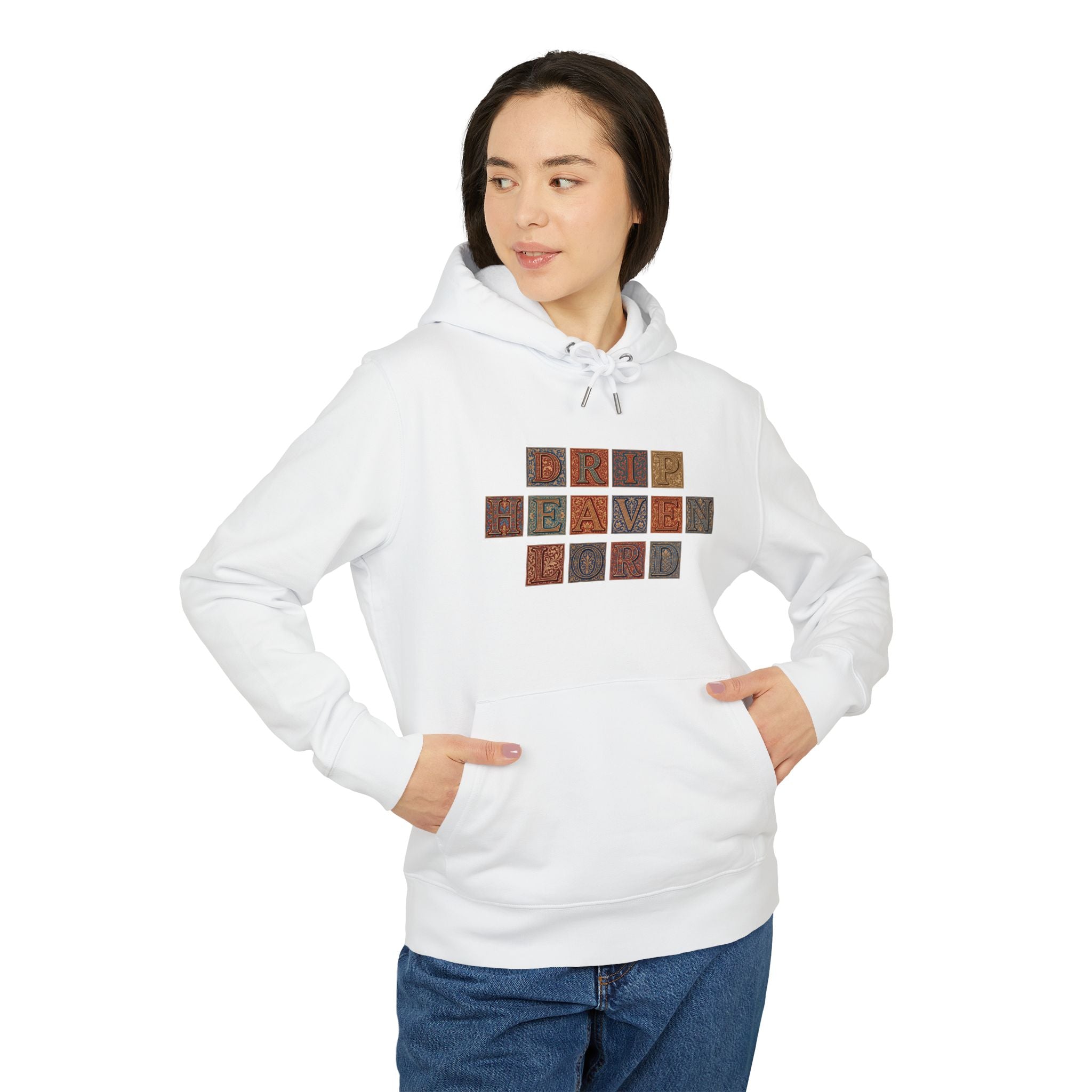 Drip Heaven Lord - Manuscript Letterpress Tile Hoodie