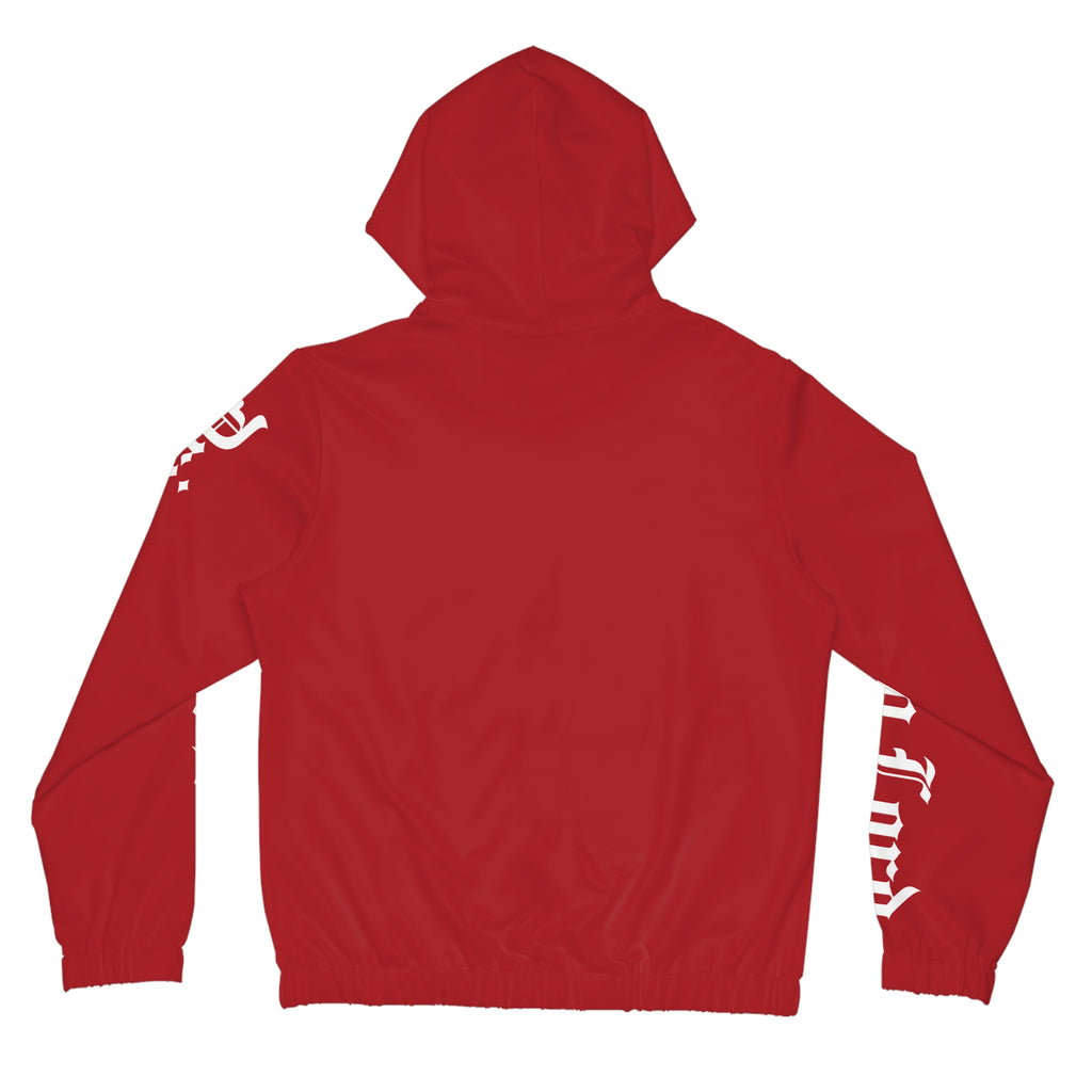 Drip Heaven Lord – Gothic Script Women’s Full‑Zip Hoodie (Red)