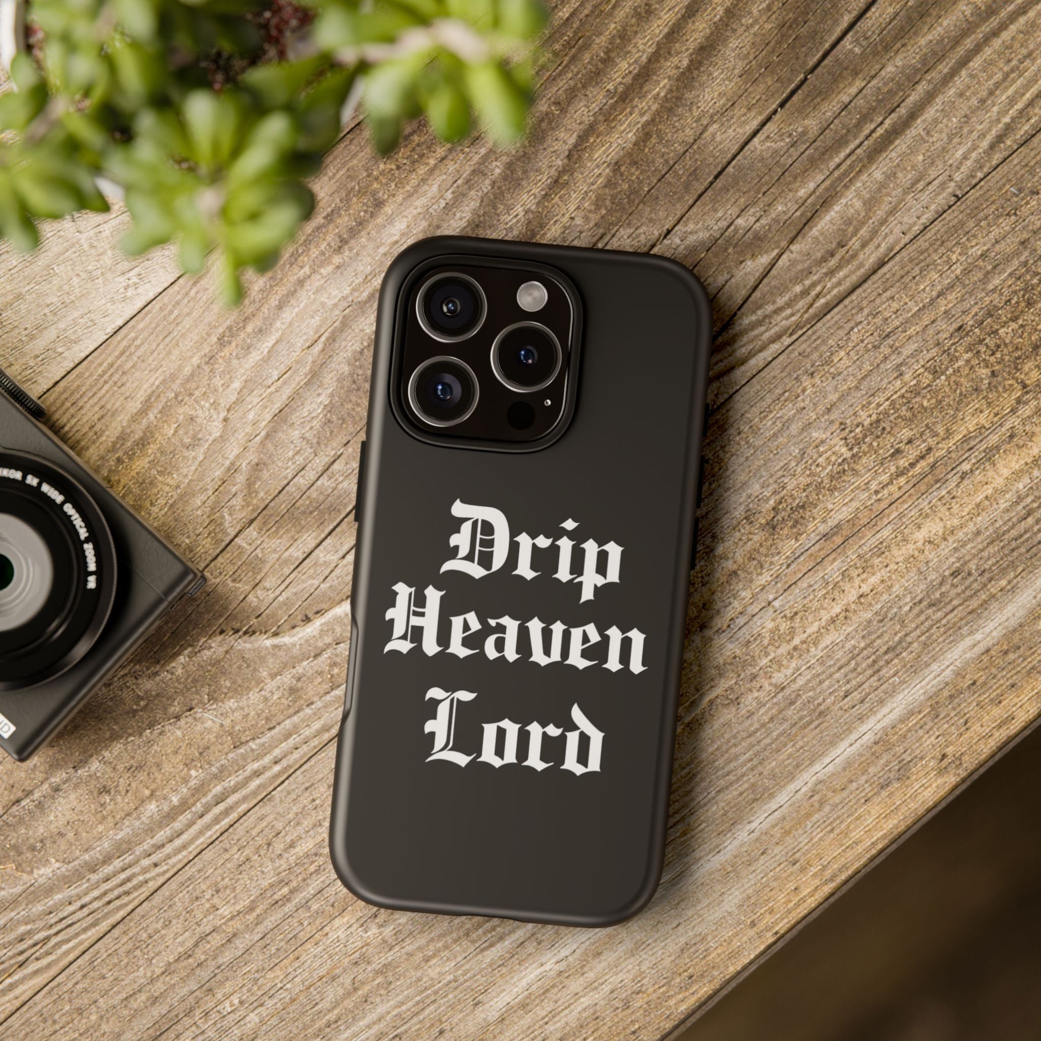 Drip Heaven Lord – Gothic Script Protective Phone Case