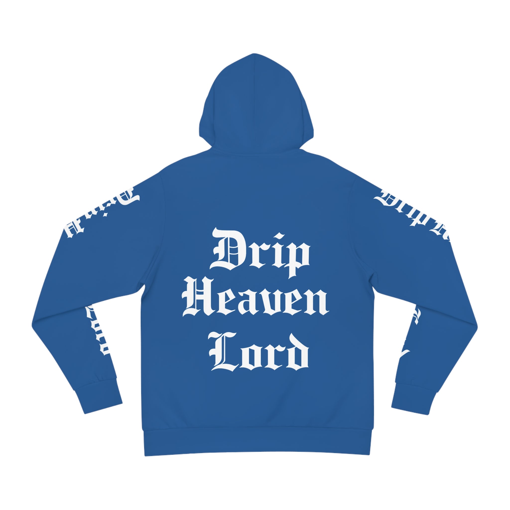 Drip Heaven Lord – Gothic Script Hoodie (Blue)