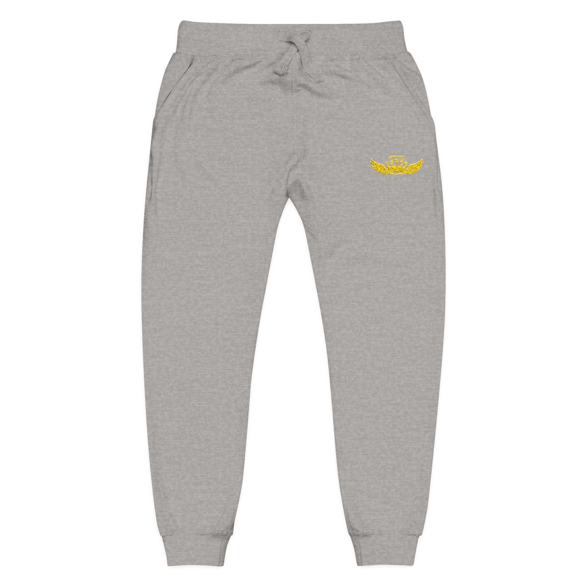 Drip Heaven Lord – Women’s Crown & Wings Fleece Sweatpants (Embroidered Logo)