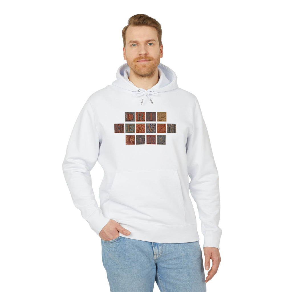 Drip Heaven Lord - Manuscript Letterpress Tile Hoodie