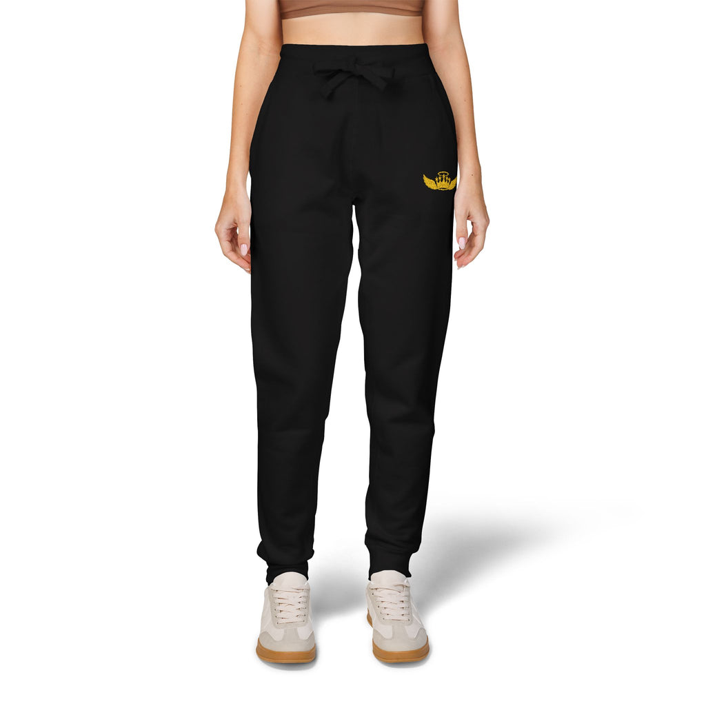 Drip Heaven Lord – Women’s Crown & Wings Fleece Sweatpants (Embroidered Logo)