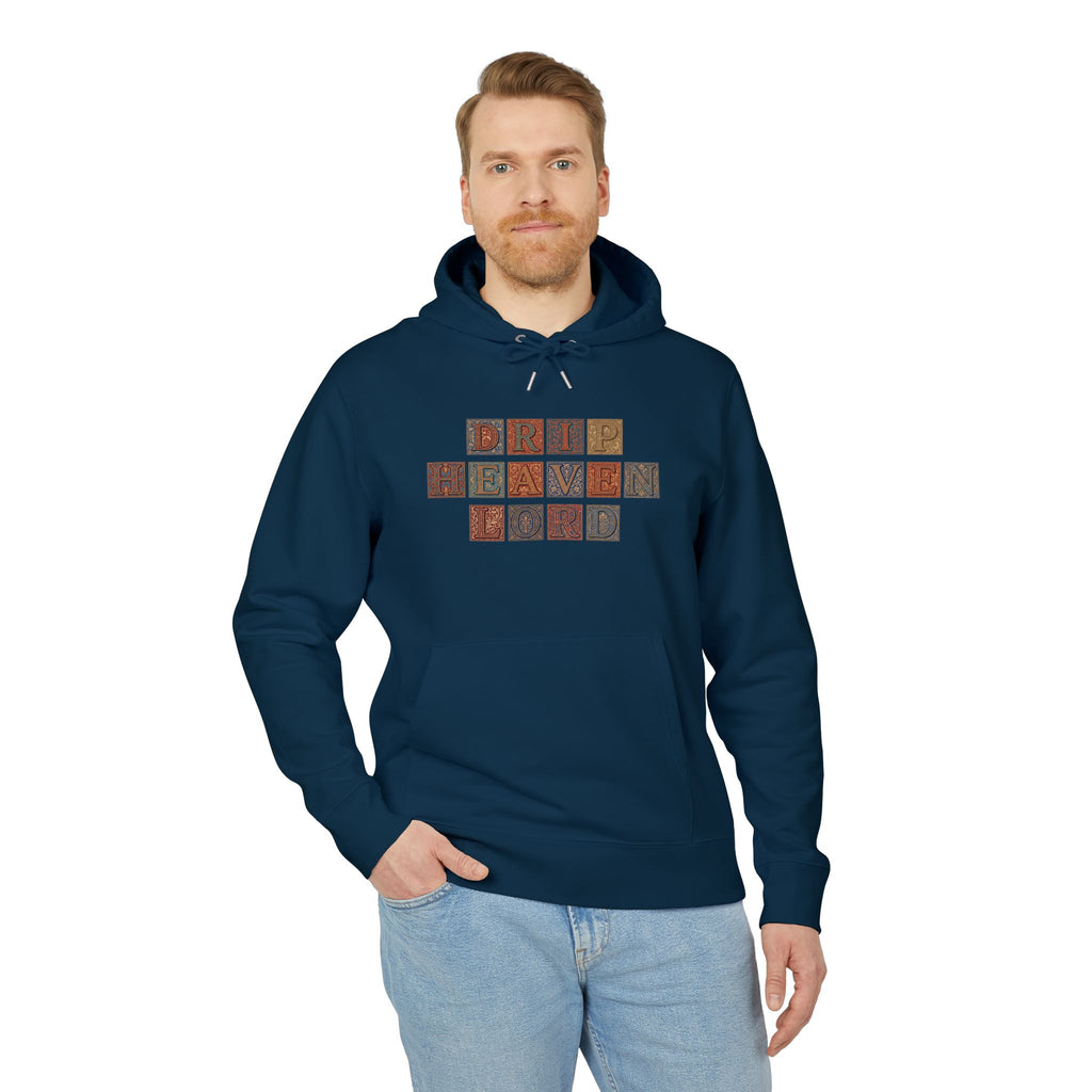 Drip Heaven Lord - Manuscript Letterpress Tile Hoodie