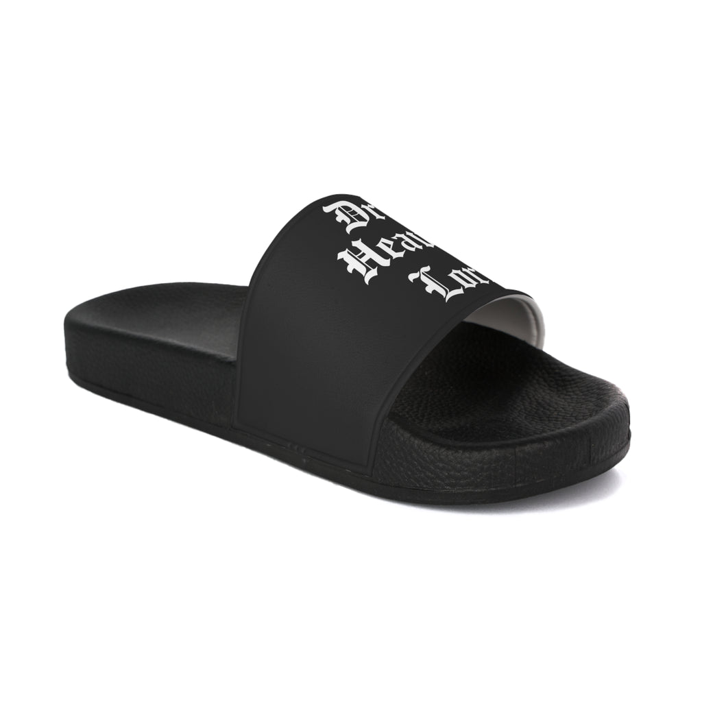 Drip Heaven Lord – Gothic Script Men’s Slide Sandals