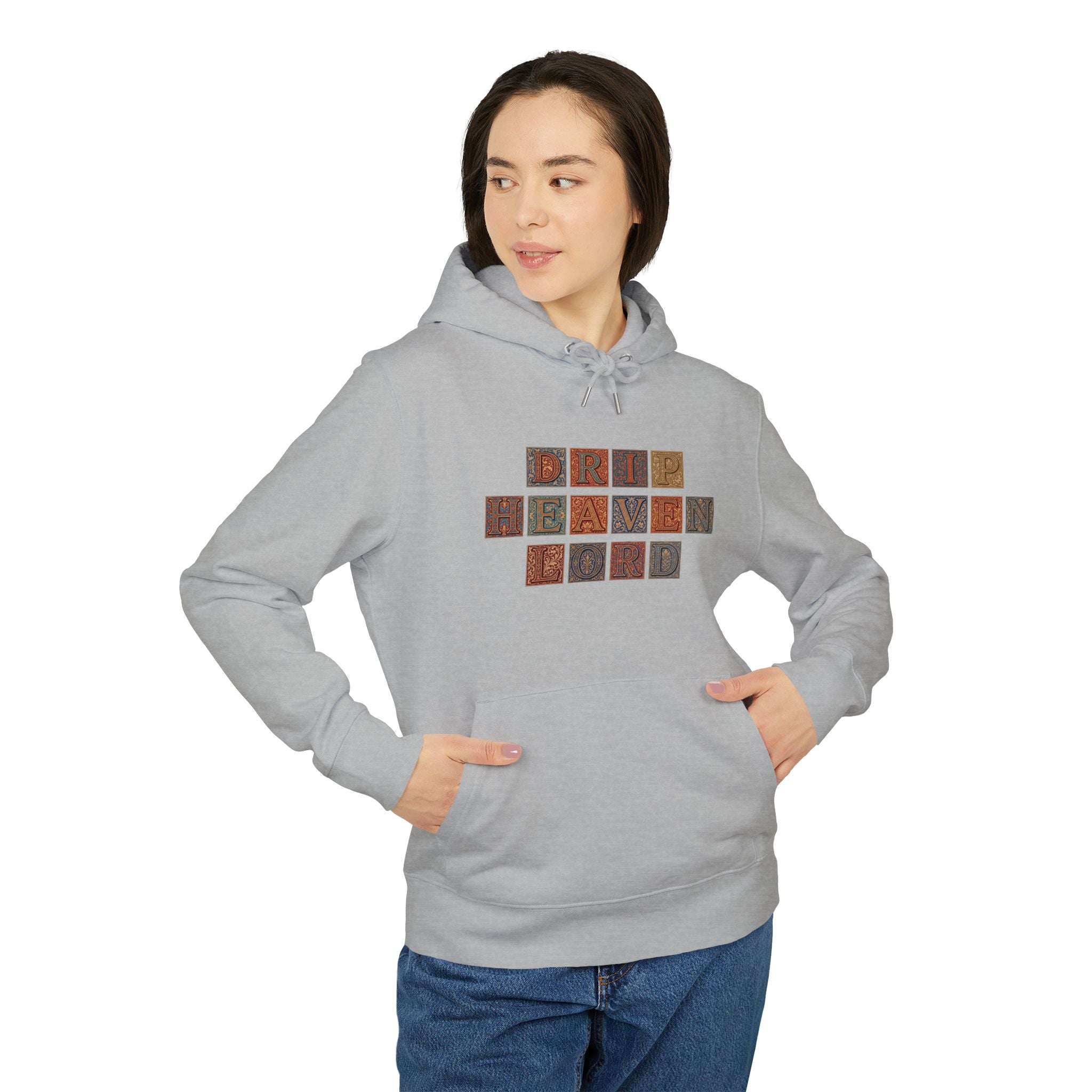 Drip Heaven Lord - Manuscript Letterpress Tile Hoodie