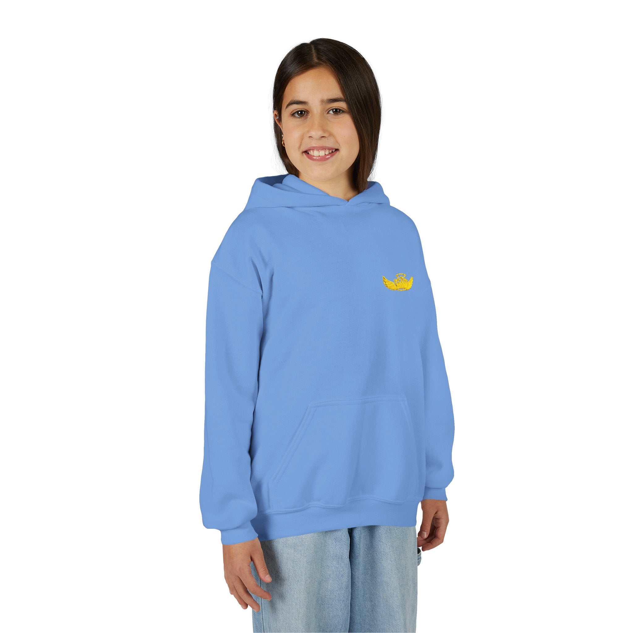 Drip Heaven Lord – Girls’ Crown & Wings Youth Hoodie