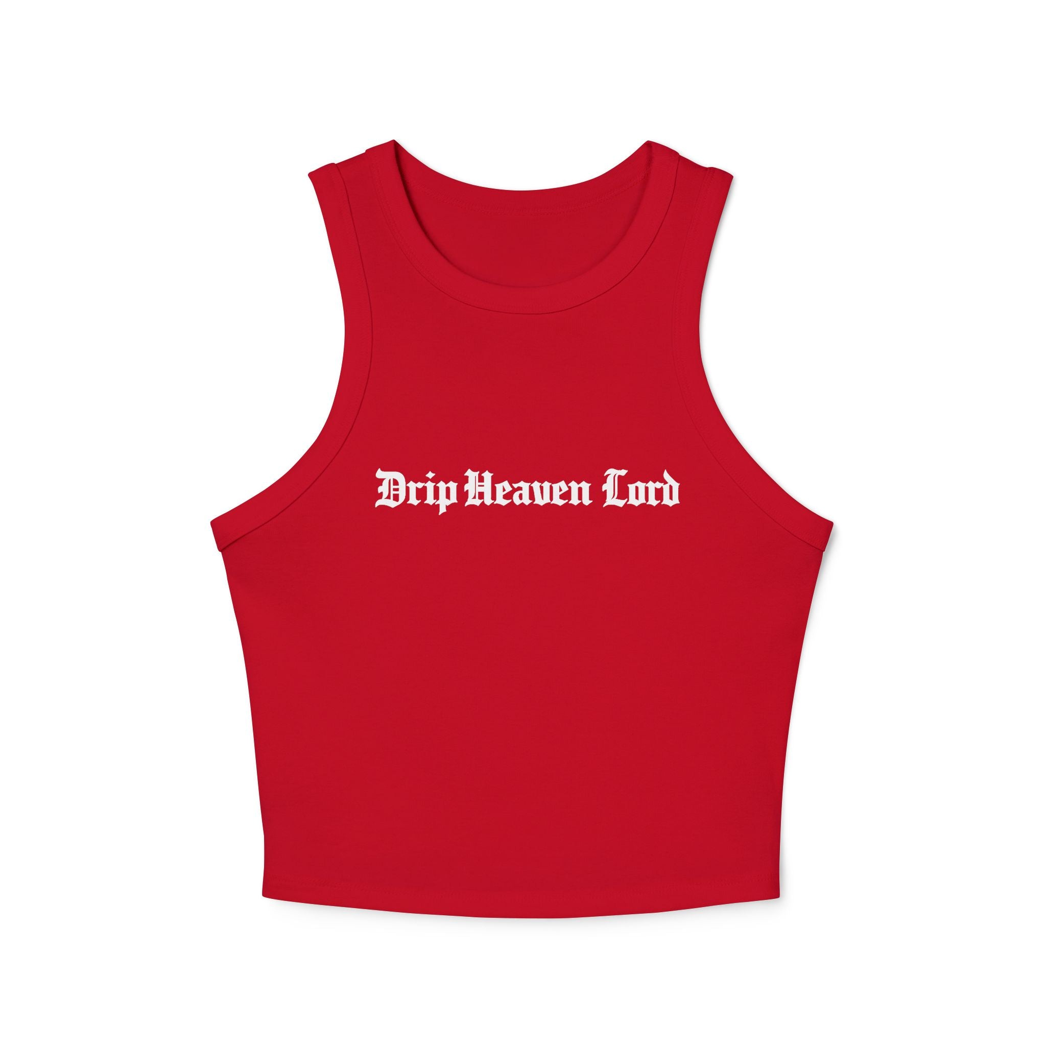 Drip Heaven Lord – Gothic Script Women’s Fitted Ribbed Tank