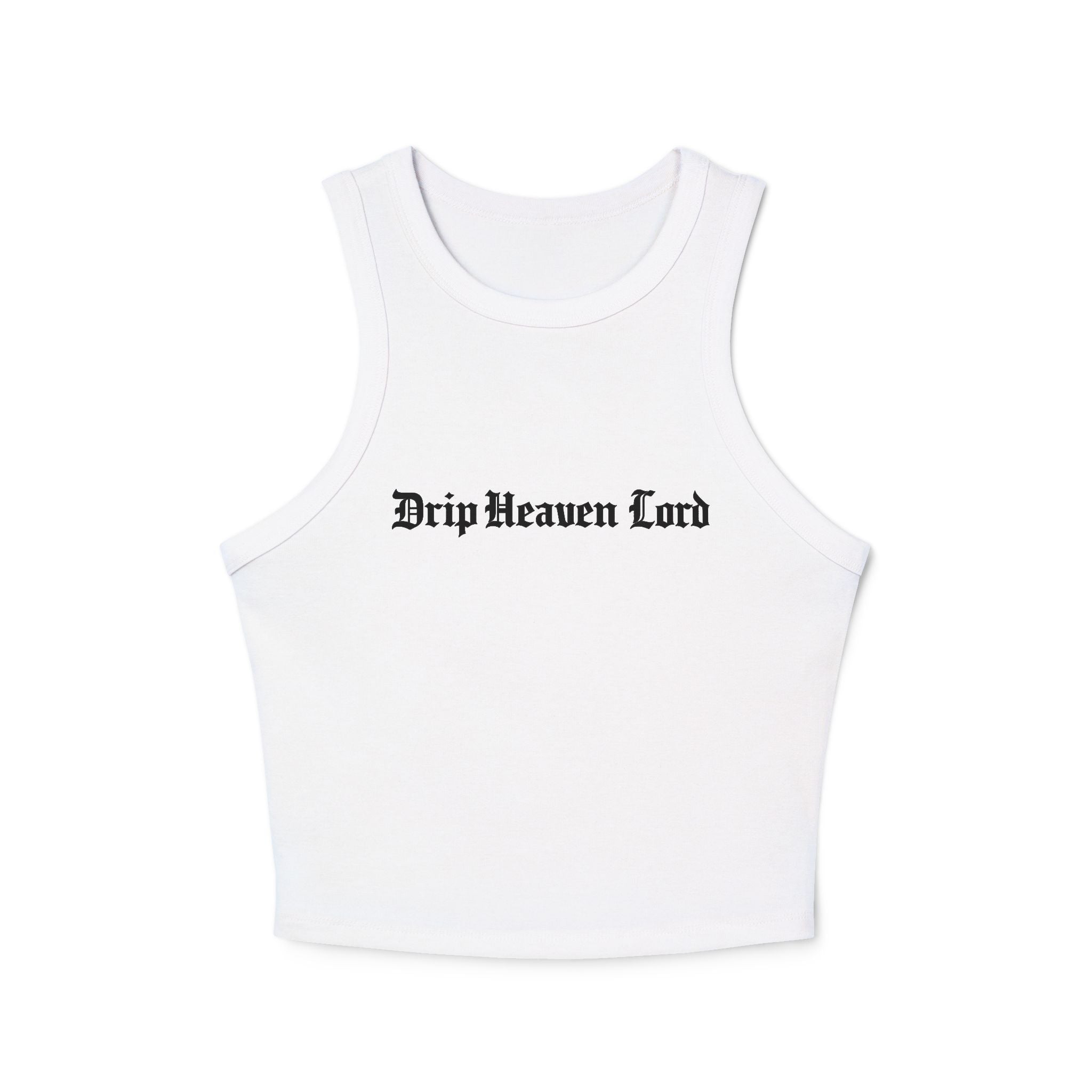 Drip Heaven Lord – Gothic Script Women’s Fitted Ribbed Tank
