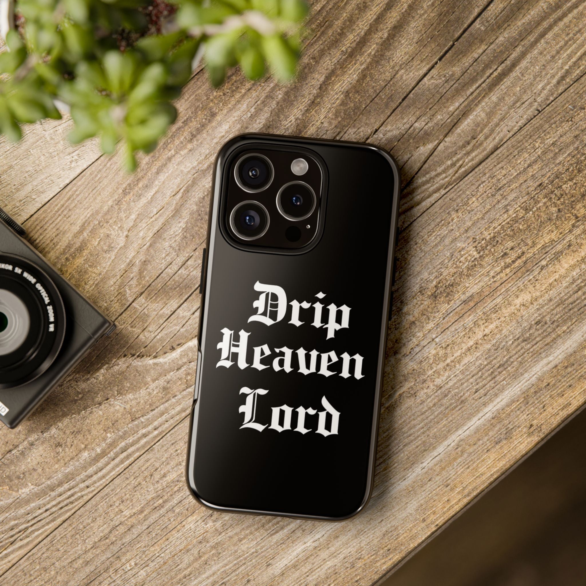 Drip Heaven Lord – Gothic Script Protective Phone Case