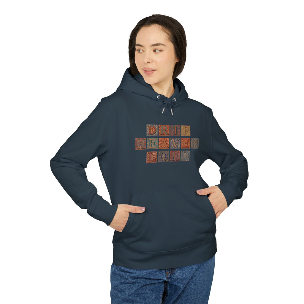 Drip Heaven Lord - Manuscript Letterpress Tile Hoodie