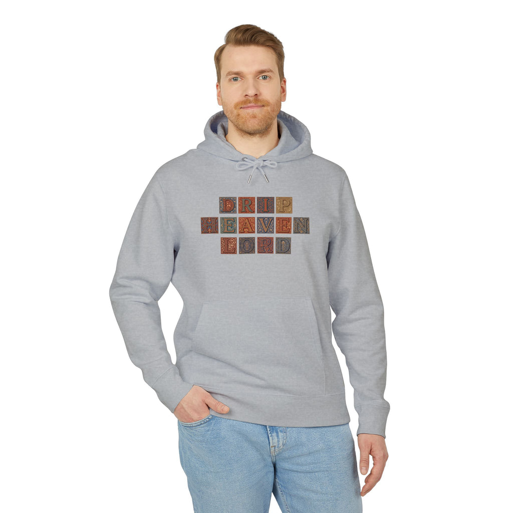 Drip Heaven Lord - Manuscript Letterpress Tile Hoodie