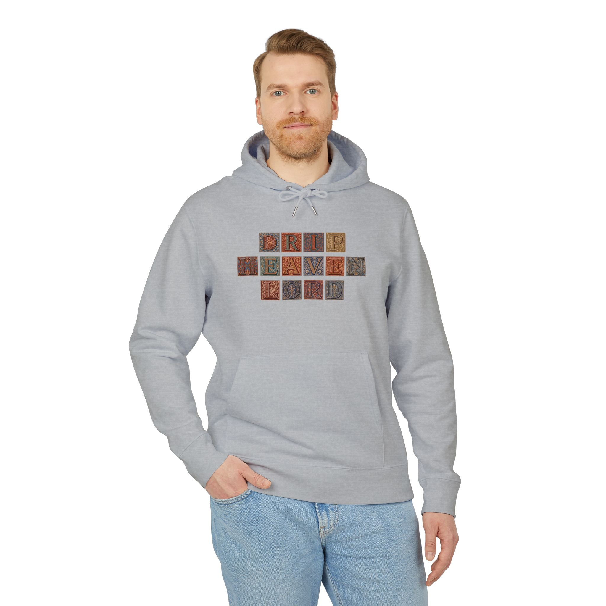 Drip Heaven Lord - Manuscript Letterpress Tile Hoodie