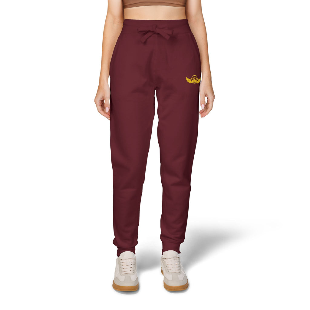 Drip Heaven Lord – Women’s Crown & Wings Fleece Sweatpants (Embroidered Logo)