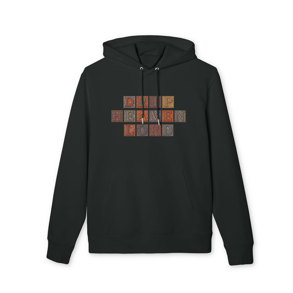 Drip Heaven Lord - Manuscript Letterpress Tile Hoodie