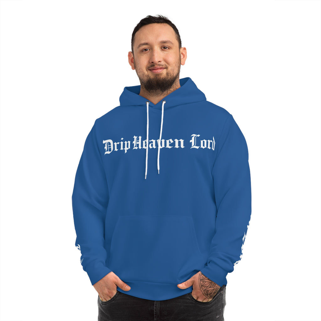 Drip Heaven Lord – Gothic Script Hoodie (Blue)