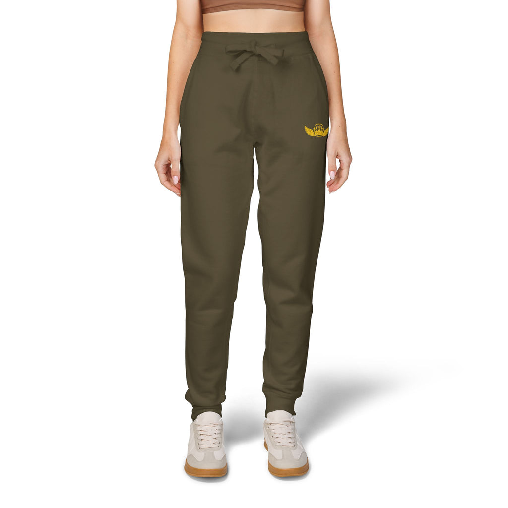 Drip Heaven Lord – Women’s Crown & Wings Fleece Sweatpants (Embroidered Logo)