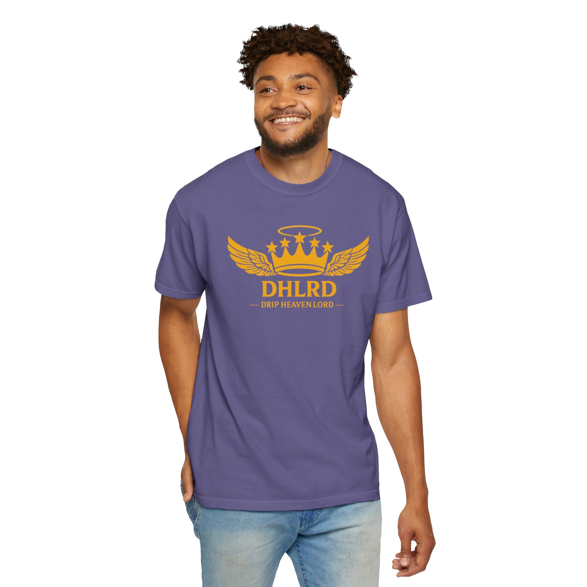 Drip Heaven Lord – Crown & Wings Logo Tee