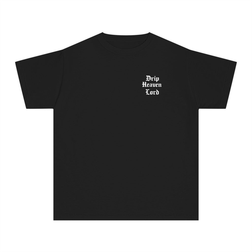 Drip Heaven Lord – Gothic Script Youth T-Shirt