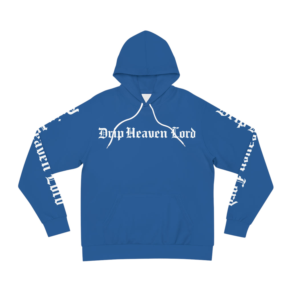 Drip Heaven Lord – Gothic Script Hoodie (Blue)