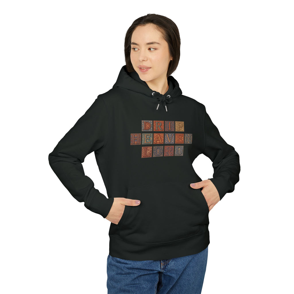 Drip Heaven Lord - Manuscript Letterpress Tile Hoodie