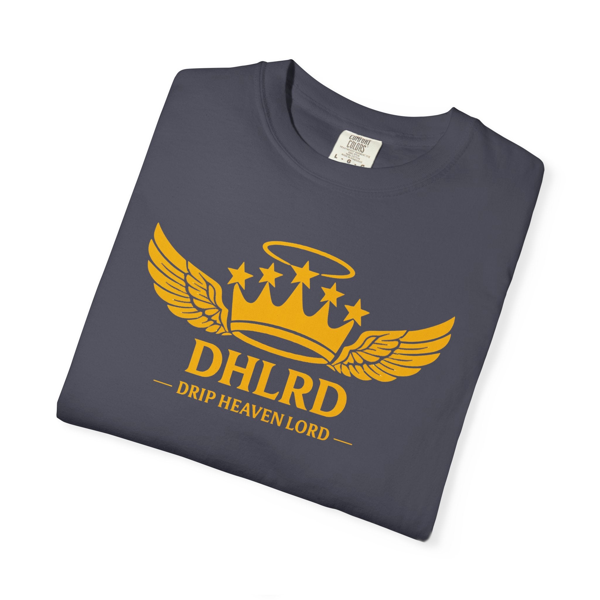 Drip Heaven Lord – Crown & Wings Logo Tee