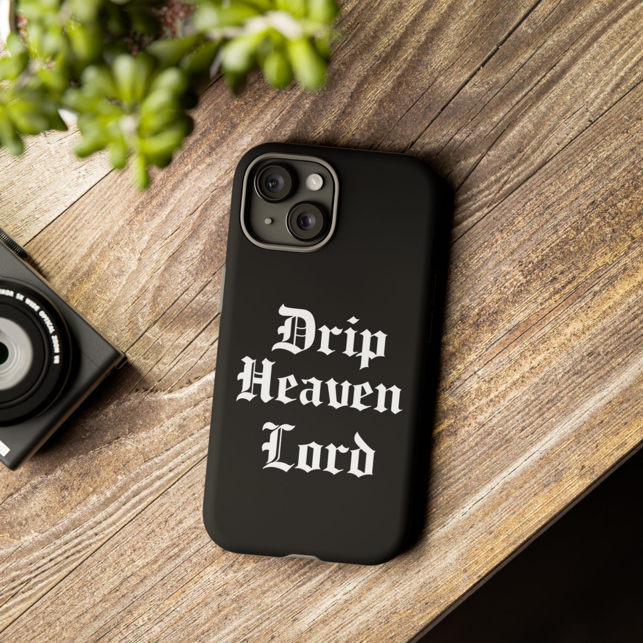 Drip Heaven Lord – Gothic Script Protective Phone Case